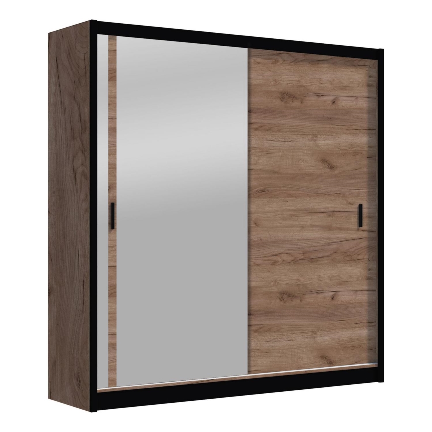 Ormar sa ogledalom SABRINA 180x215 cm hrast craft