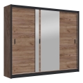 Ormar sa ogledalom SABRINA 250x215 cm, hrast craft