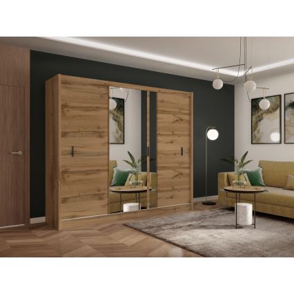 Ormar sa ogledalom SABRINA 250x215 cm hrast woltan