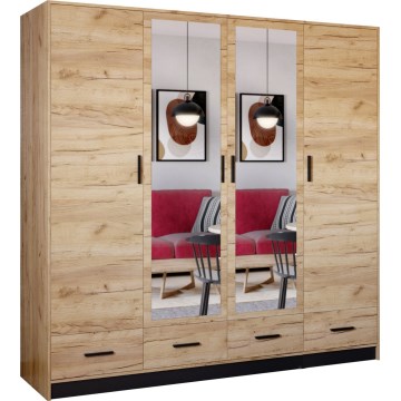 Ormar sa ogledalom SANNA 200x200 cm hrast craft
