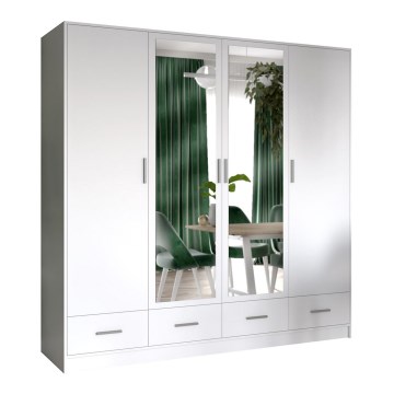 Ormar sa ogledalom SANNA 200x215 cm, beo