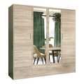 Ormar sa ogledalom SANNA 200x215 cm, hrast sonoma