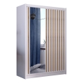 Ormar sa ogledalom SANTINO 150x215 cm beo/hrast craft