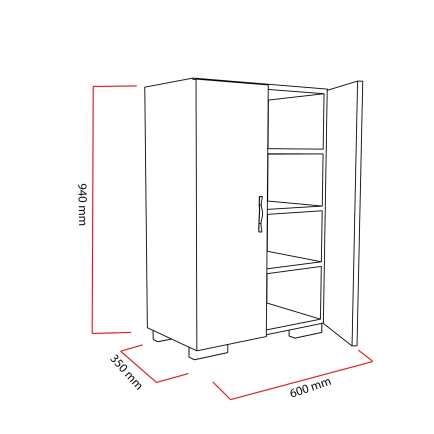 Ormar za cipele MADA 94x60 cm bela