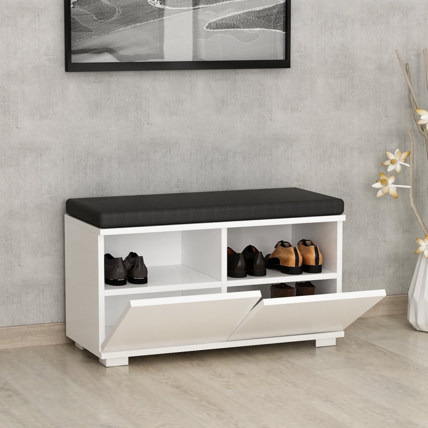 Ormarić za cipele DRAGO 42x80 cm bela/crno