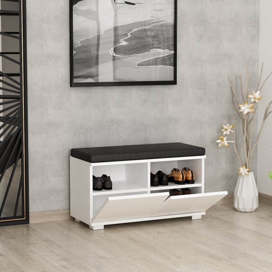 Ormarić za cipele DRAGO 42x80 cm bela/crno