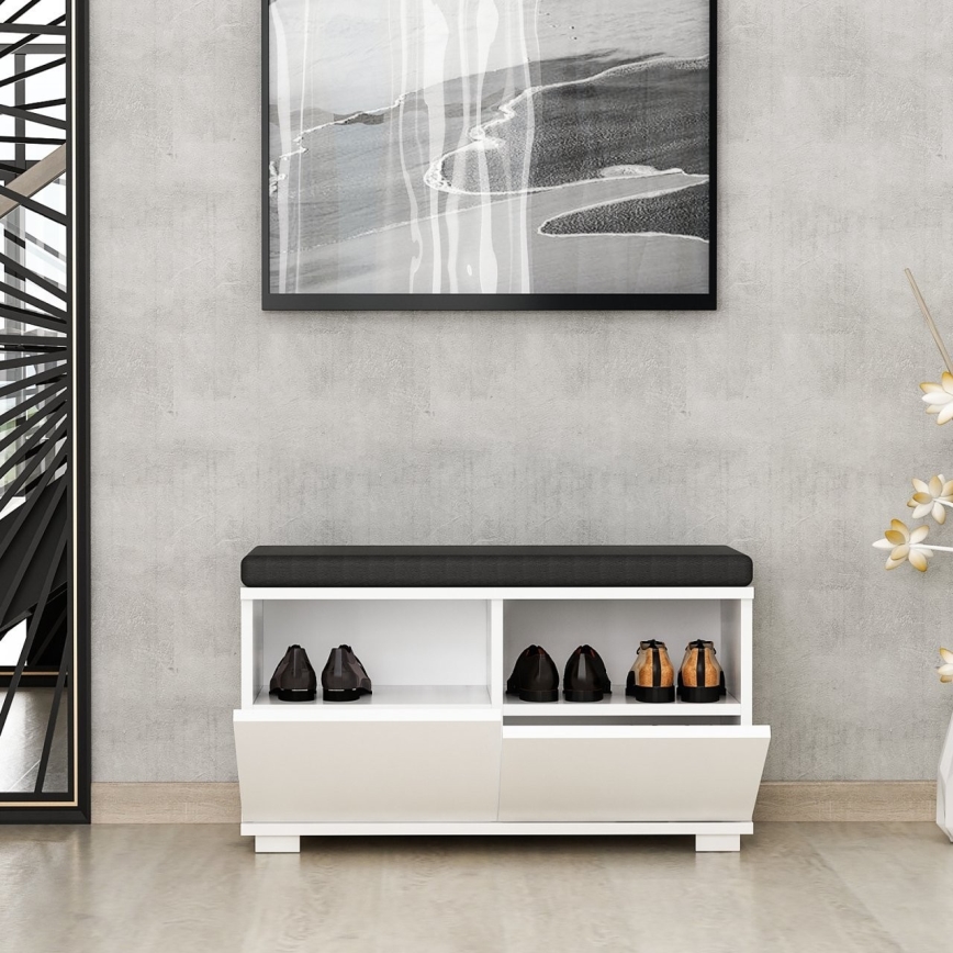 Ormarić za cipele DRAGO 42x80 cm bela/crno