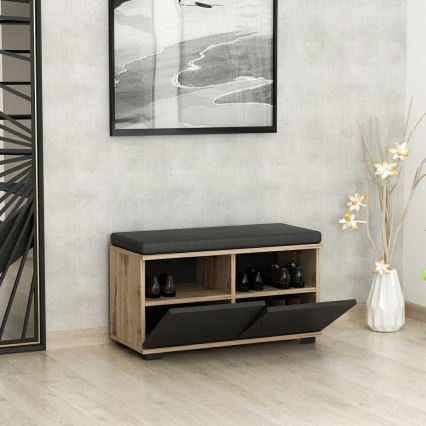 Ormarić za cipele DRAGO 42x80 cm crno/orah