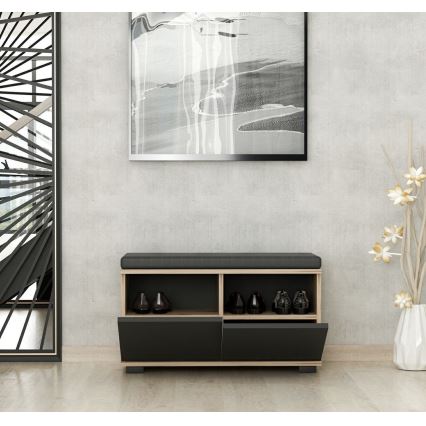 Ormarić za cipele DRAGO 42x80 cm crno/orah