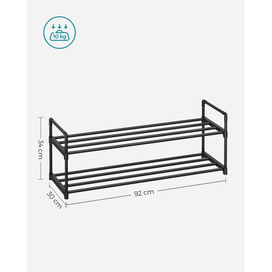 Ormarić za obuću ALVORO, crne boje