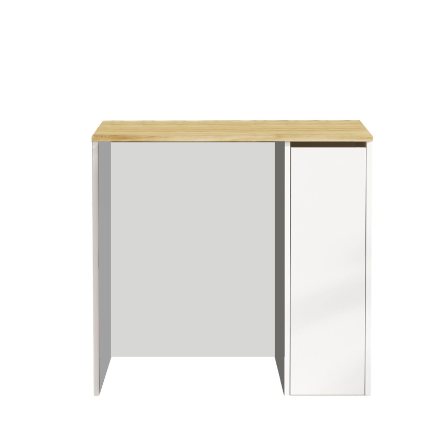 Ormarić za veš mašinu sa skladišnim prostorom 88,3x93,5 cm bela/orah