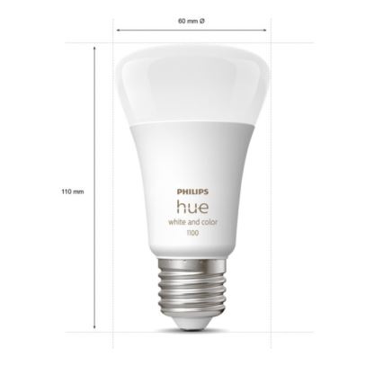 Početni paket Philips Hue WHITE AND COLOR AMBIANCE 2xE27/9W/230V 2000-6500K + uređaj za povezivanje