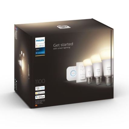 Osnovni komplet Philips Hue WHITE 3xE27/9,5W 2700K + uređaj za povezivanje