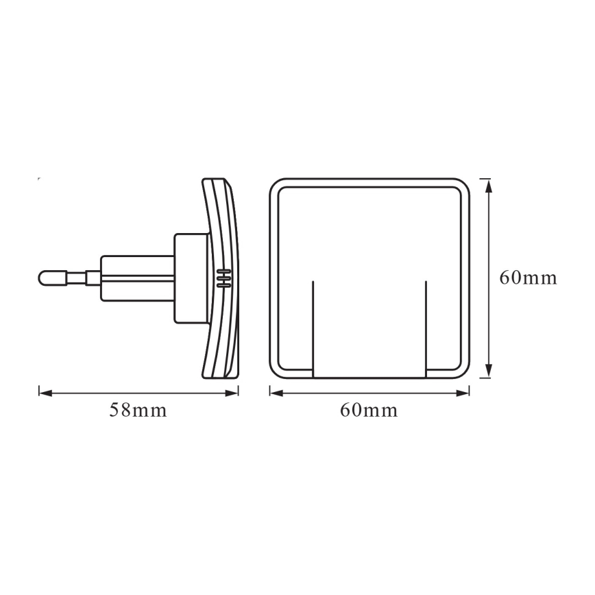 Osram - LED noćno svetlo sa senzorom LUNETTA LED/0,3W/230V bela