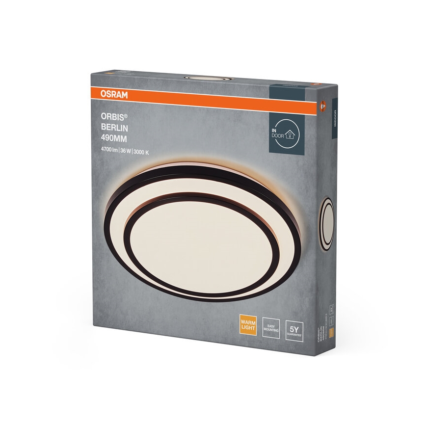 Osram - LED plafonsko svetlo ORBIS BERLIN LED/36W/230V prečnik 49,2 cm crno