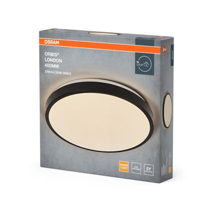 Osram - LED plafonsko svetlo ORBIS LONDON LED/24W/230V prečnik 39,5 cm crna