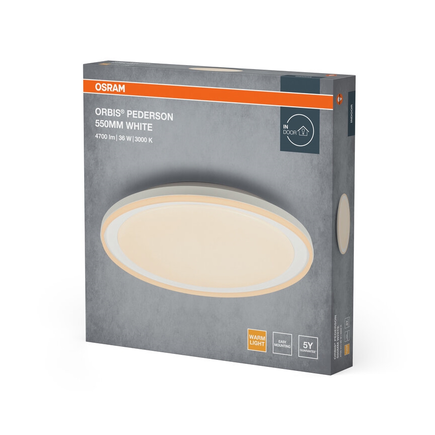 Osram - LED plafonsko svetlo ORBIS PEDERSON LED/36W/230V Ø 55 cm belo