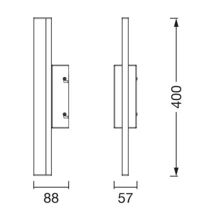 Osram - LED prigušiva rasveta za ogledalo ORBIS MIRROR LED/6,8W/230V 40 cm 3000/4000K IP44 crna