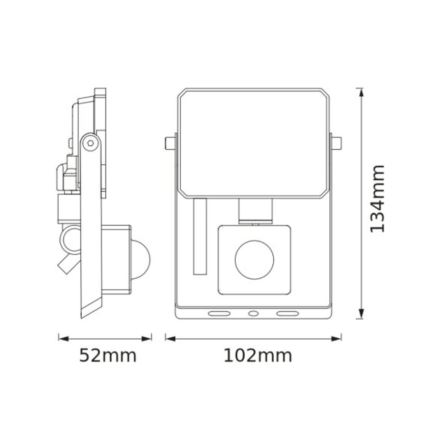 Osram - LED reflektor sa senzorom FLOODLIGHT LED/10W/230V 3000K IP65