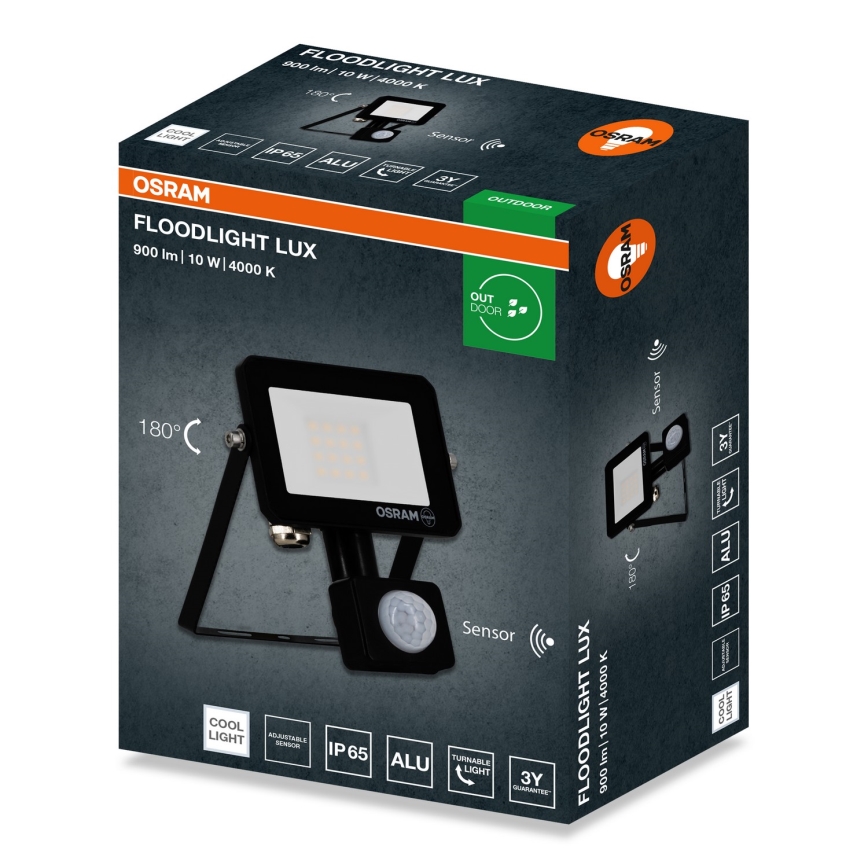 Osram - LED reflektor sa senzorom FLOODLIGHT LED/10W/230V 4000K IP65
