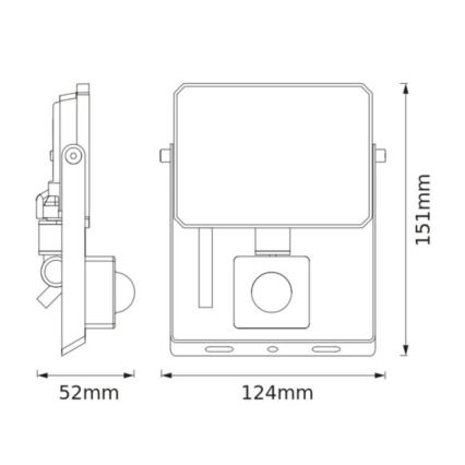 Osram - LED reflektor sa senzorom FLOODLIGHT LED/20W/230V 3000K IP65
