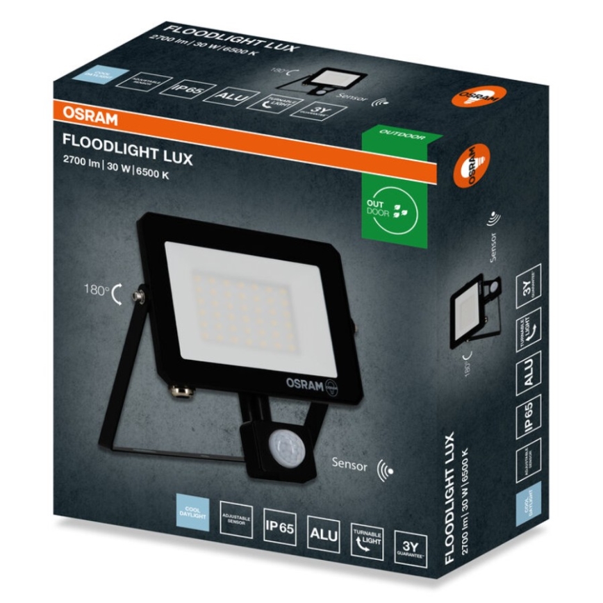 Osram - LED reflektor sa senzorom FLOODLIGHT LED/30W/230V 6500K IP65