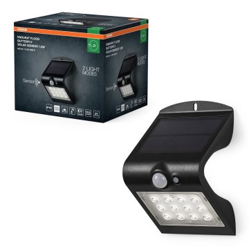Osram - LED Solarna zidna lampa sa senzorom za pokret i dan/noć BUTTERFLY LED/1,5W/3,7V 1200 mAh IP65