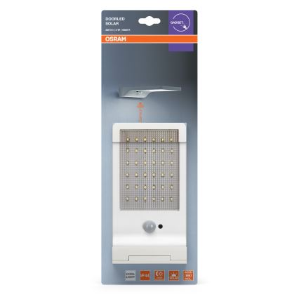 Osram - LED solarno zidno svetlo sa senzorom DOORLED LED/3W/3,3V 2000 mAh IP44 belo