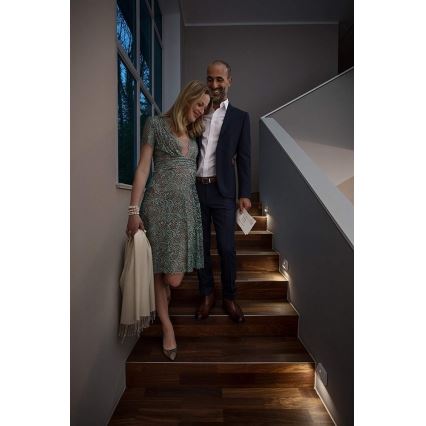 Osram - LED svetlo za stepenište sa senzorom NIGHTLUX LED/0,25W/3xAAA IP54 srebrna