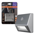 Osram - LED svetlo za stepenište sa senzorom NIGHTLUX LED/0,25W/3xAAA IP54 srebrna