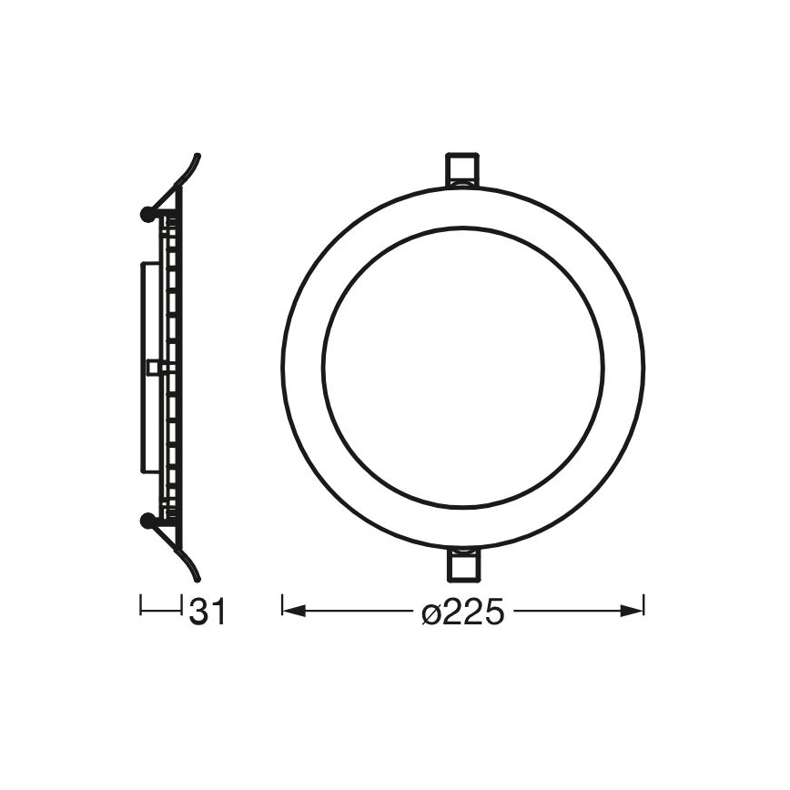 Osram - LED Ugradbena lampa SLIM LED/22W/230V 4000K