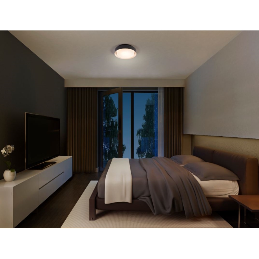 Osram - plafonsko svetlo ORBIS MADRID 2xE27/10W/230V prečnika 29 cm crna