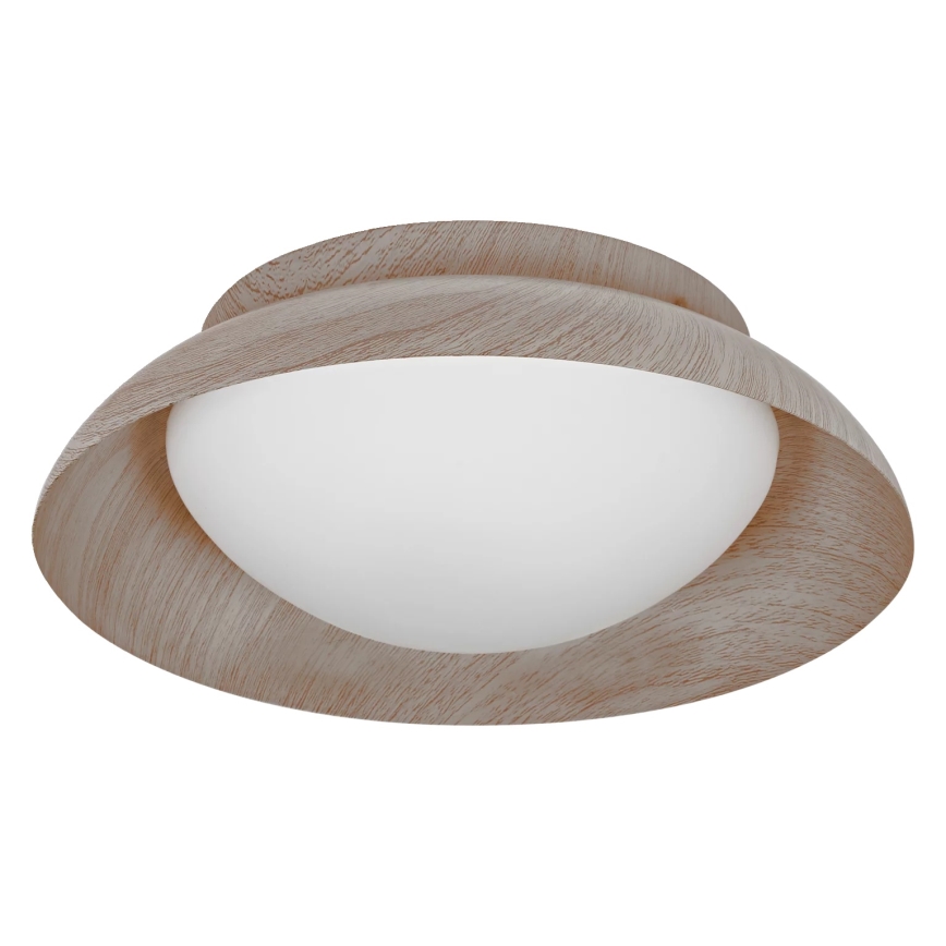 Osram - Plafonsko svetlo ORBIS MILAN 2xE27/10W/230V, prečnik 30,5 cm, dekor drveta