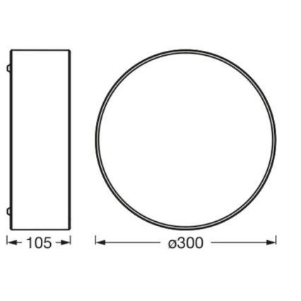 Osram - plafonsko svetlo ORBIS PARIS 1xE27/25W/230V prečnik 30 cm krem boja