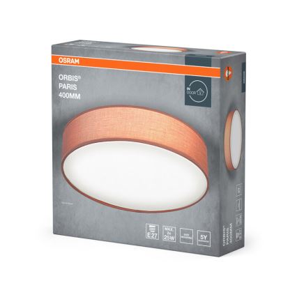 Osram - Plafonsko svetlo ORBIS PARIS 2xE27/25W/230V, prečnik 40 cm, braon