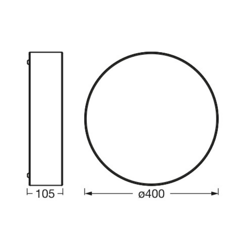 Osram - Plafonsko svetlo ORBIS PARIS 2xE27/25W/230V, prečnik 40 cm, braon