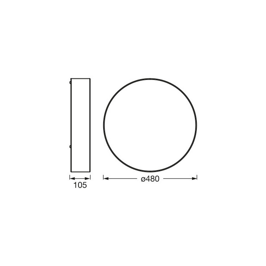 Osram - stropna svetiljka ORBIS PARIS 3xE27/25W/230V, prečnika 48 cm, krem boje
