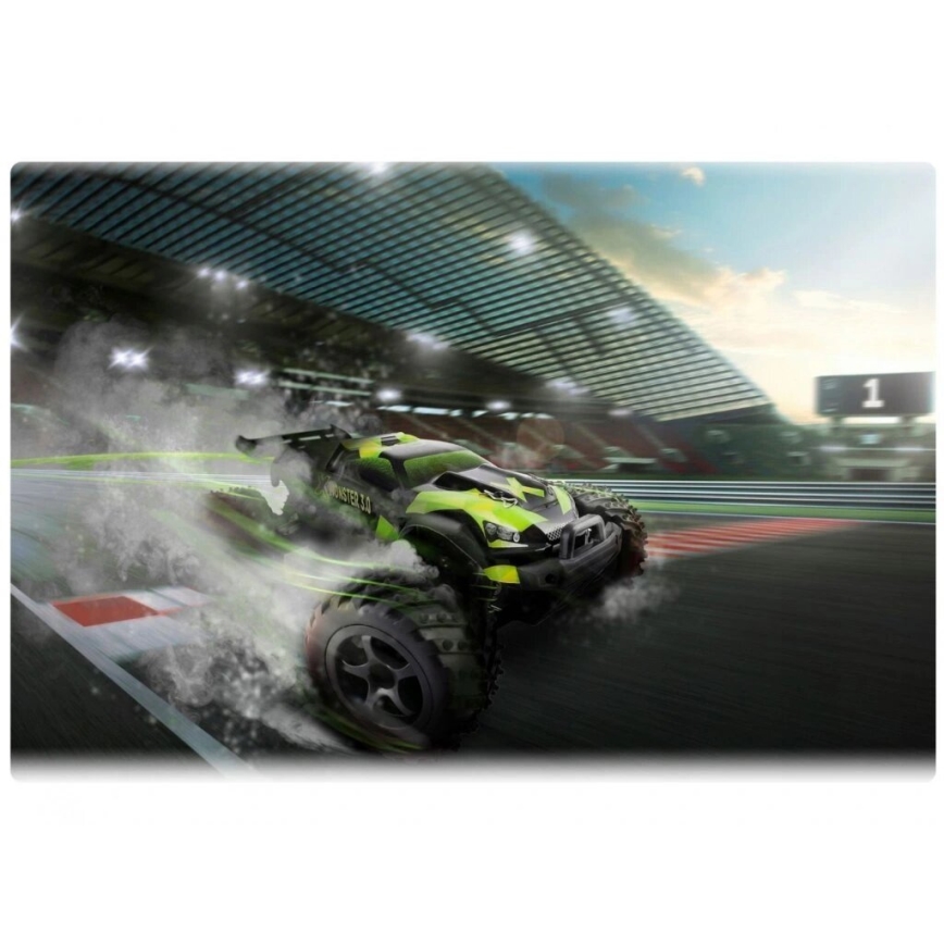 Overmax - RC automobil na daljinsko upravljanje X-MONSTER 3.0 1700 mAh crna/zelena