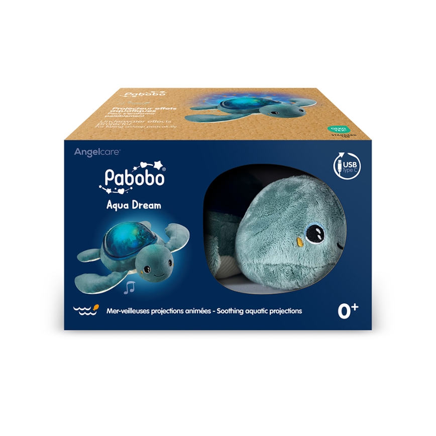 PABOBO - Projektor sa melodijom AQUA DREAM USB Kornjača 1200 mAh