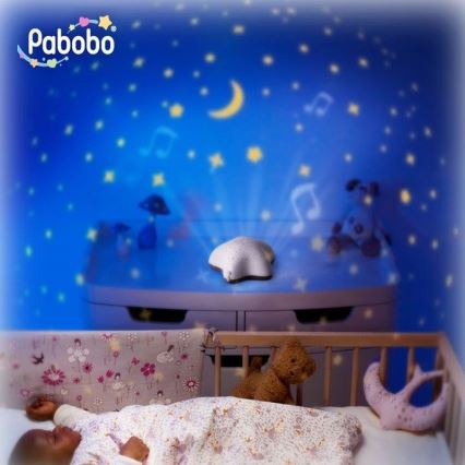 PABOBO - Projektor sa melodijom STAR 3xAA bež