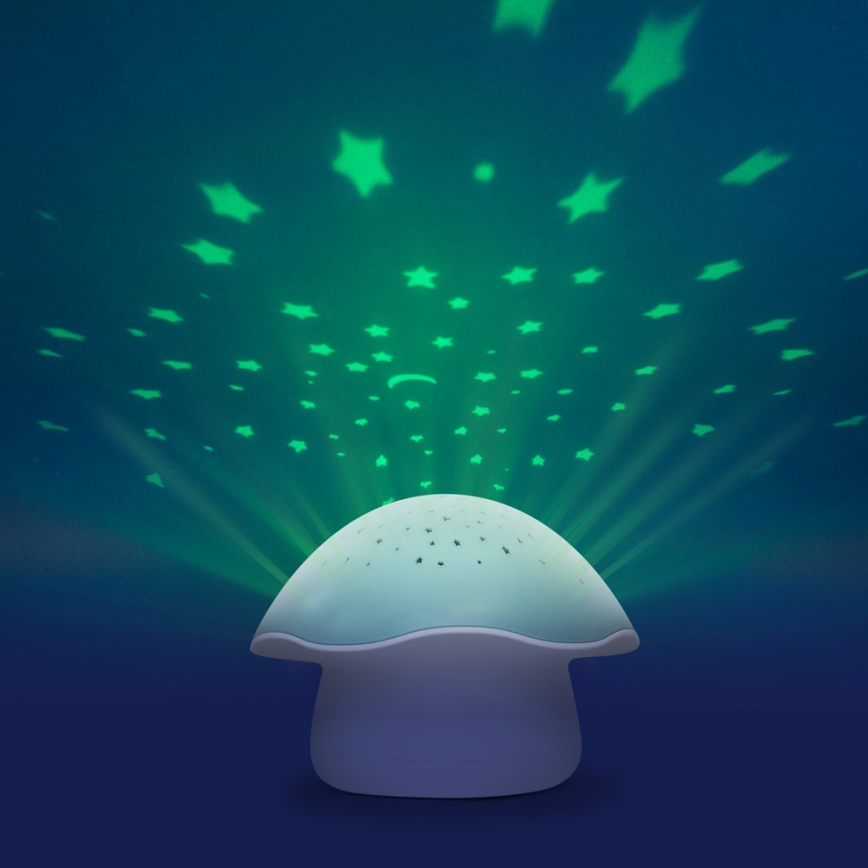 PABOBO - Projektor sa melodijom STAR MUSHROOM 3xAA plava