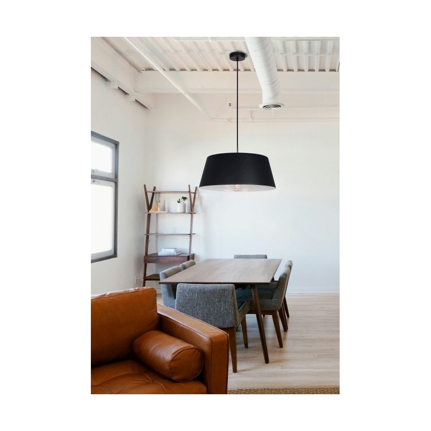 Luster na sajli FIONA 1xE27/60W/230V ø 48 cm crno
