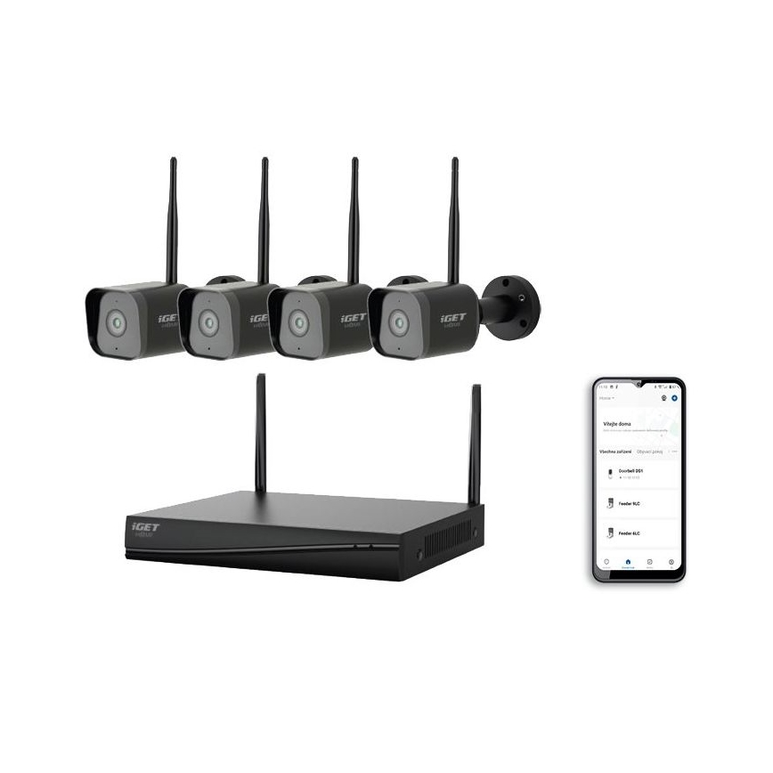 Pametan sastav kamerom + 4x kamerom sa senzorom 2K+ 12V IP65 Wi-Fi
