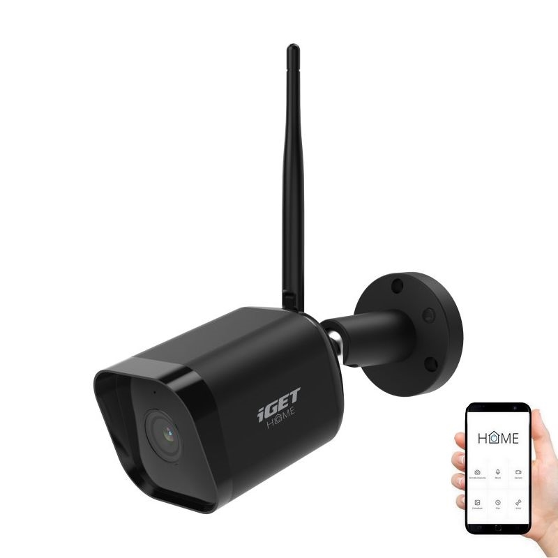 Pametna spoljašnja kamera sa senzorom Full HD 1080p 12V IP65 Wi-Fi Tuya crno