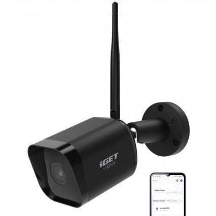 Pametna spoljašnja kamera sa senzorom Full HD 1080p 12V IP65 Wi-Fi Tuya crno
