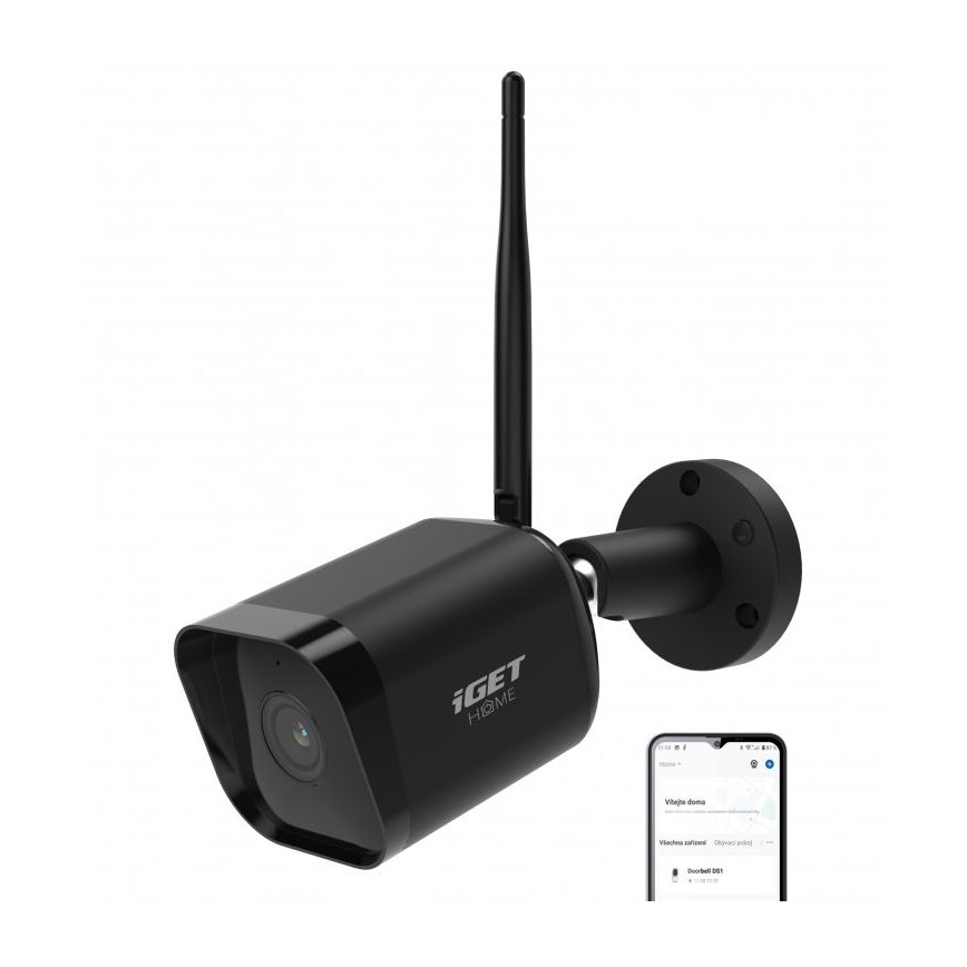 Pametna spoljašnja kamera sa senzorom Full HD 1080p 12V IP65 Wi-Fi Tuya crno