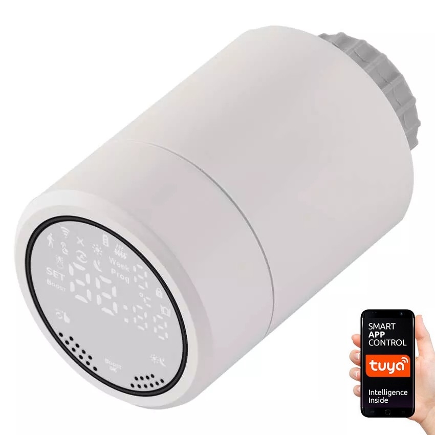 Pametna termostatska glava sa LCD ekranom GoSmart M30x1,5 2xAA/1,5V Tuya