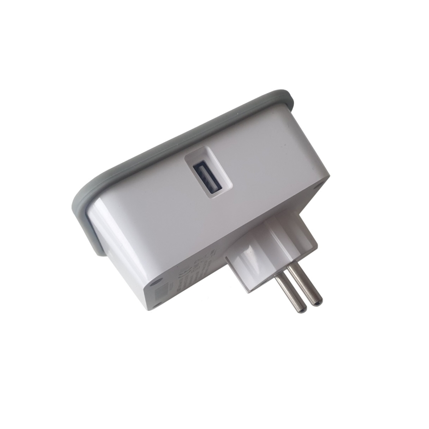Pametna utičnica sa merenjem potrošnje 3680W/230V + 2xUSB/12W/5V Wi-Fi