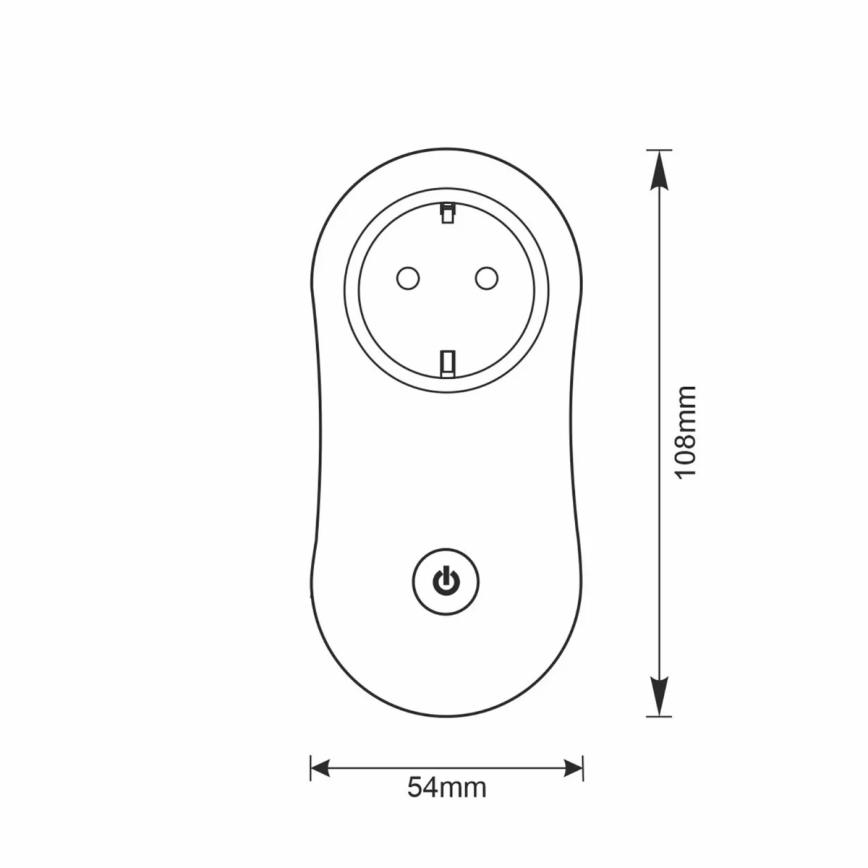 Pametna utičnica SMART 3400W/230V Wi-Fi Tuya + USB SCHUKO