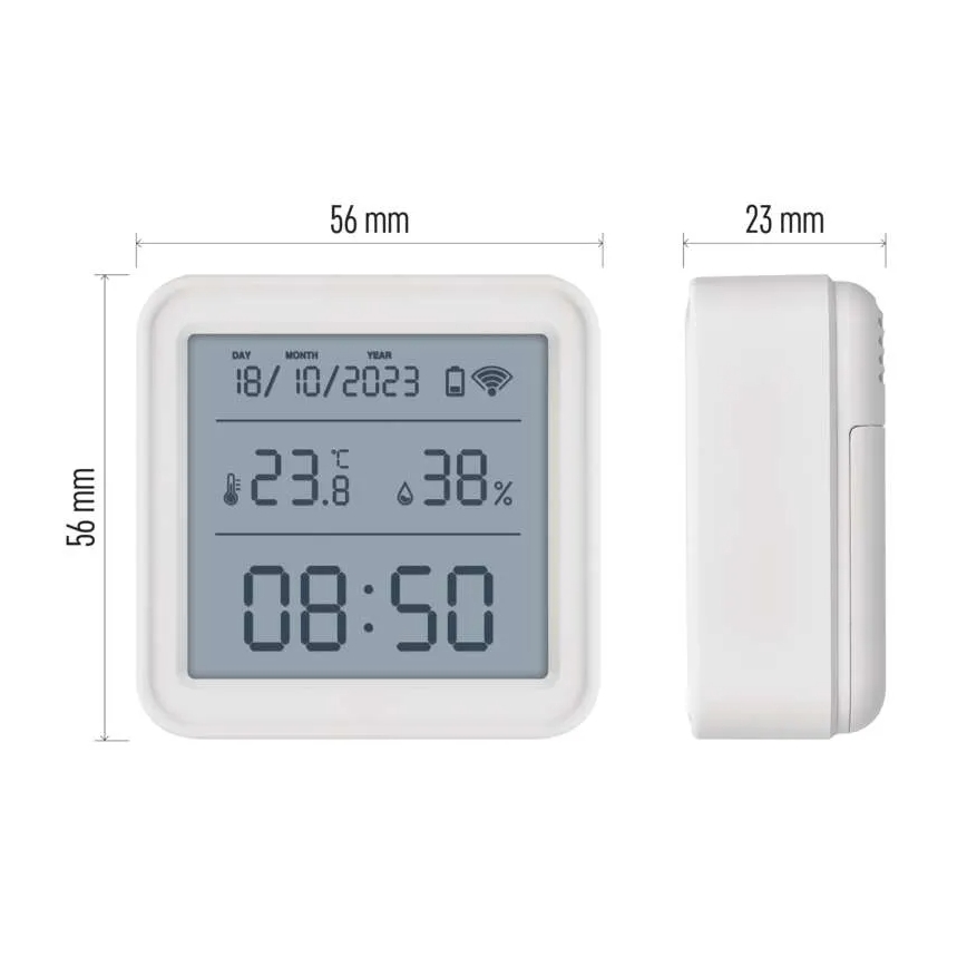 Pametni digitalni termometar GoSmart 3xAAA Tuya bela